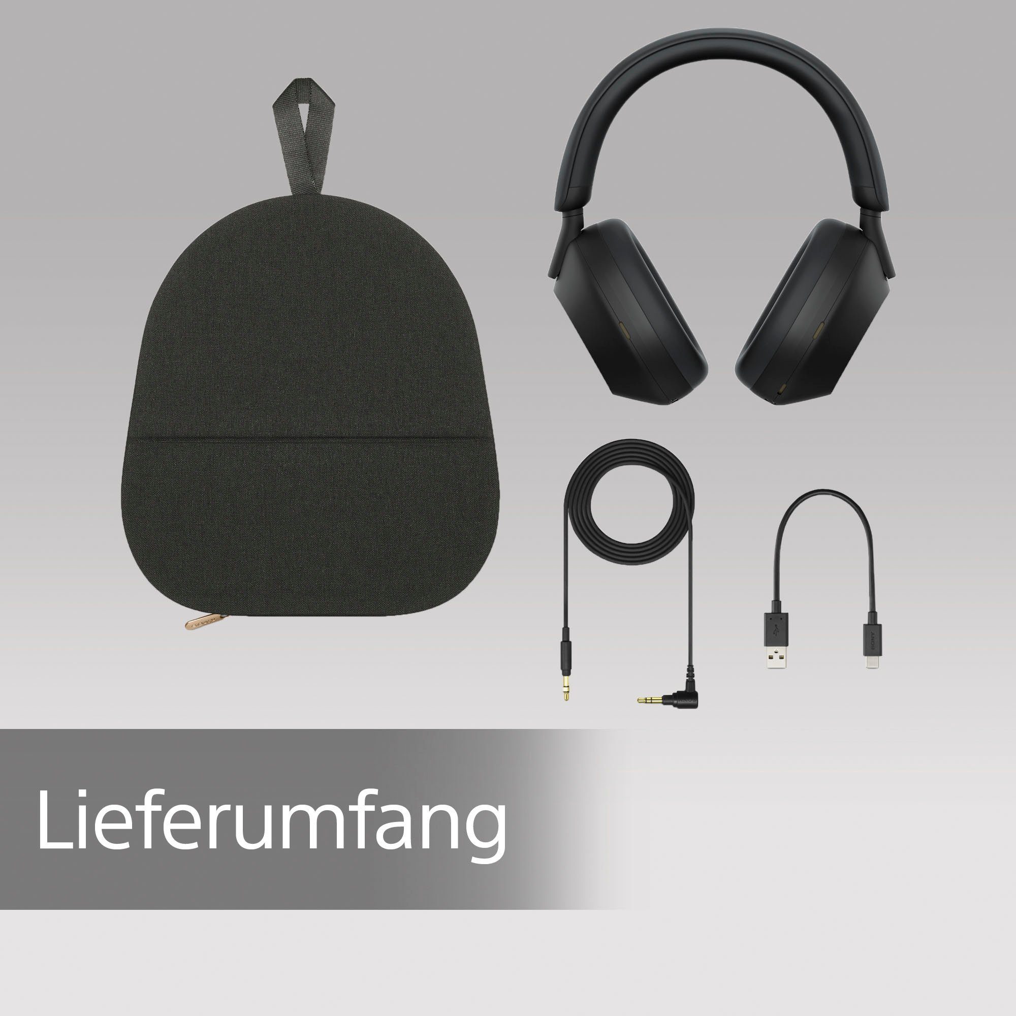 Sony WH1000XM5 kabelloser Kopfhörer (Freisprechfunktion, Hi-Res, Multi-Point-Verbindung, Noise-Cancelling, Rauschunterdrückung, Sprachsteuerung)