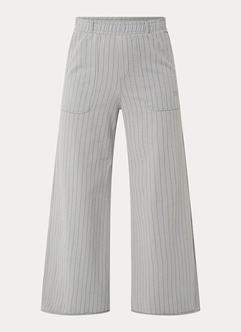 10DAYS High waist wide fit sweatpants made of organic cotton with stripe print