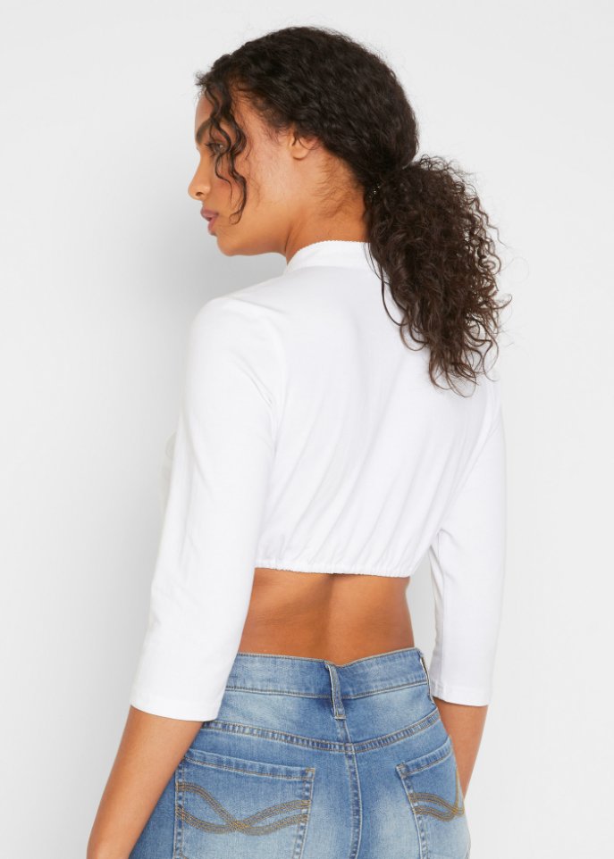 Dirndlbluse mit Spitze