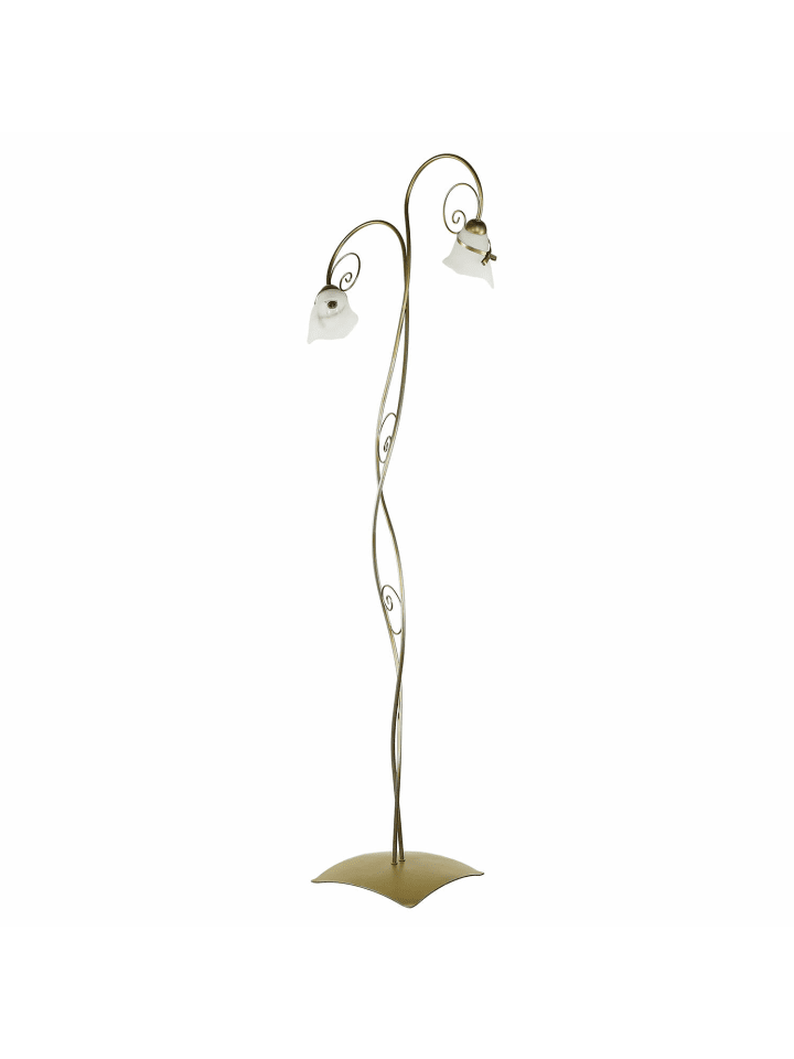 Licht-Erlebnisse Stehlampe in Gold Weiß günstig kaufen onesize