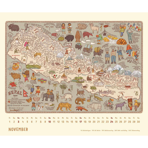 ALLE WELT 2024 - LANDKARTEN-KALENDER VON DUMONT - Kalender