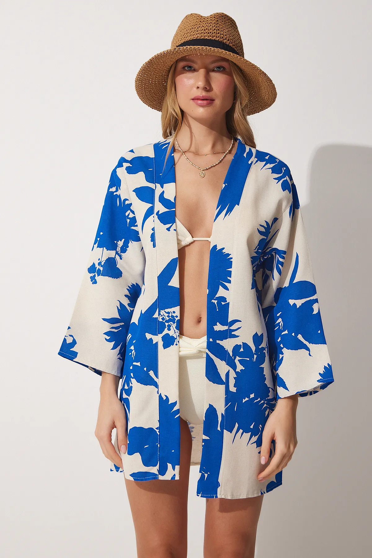 Happiness İstanbul  Kimono & Kaftan - Blau - Regular Fit