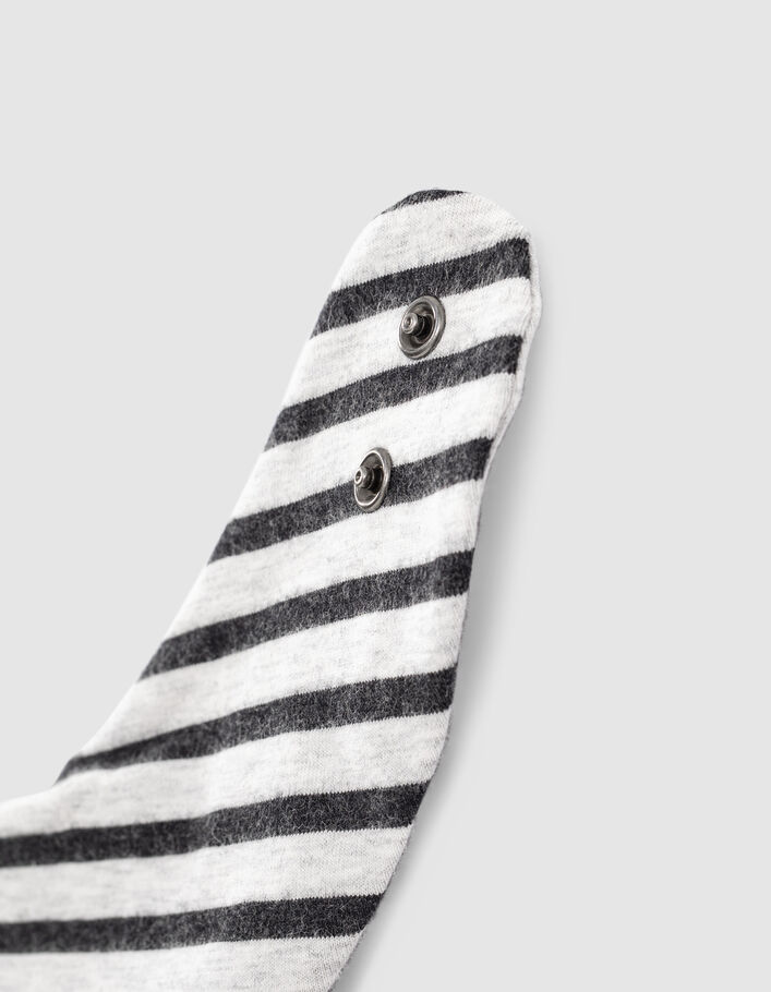 Bavoir mastic chiné print rock coton bio bébé