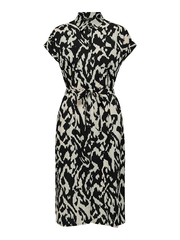 ONLY Kleid in Beige/ Schwarz günstig kaufen