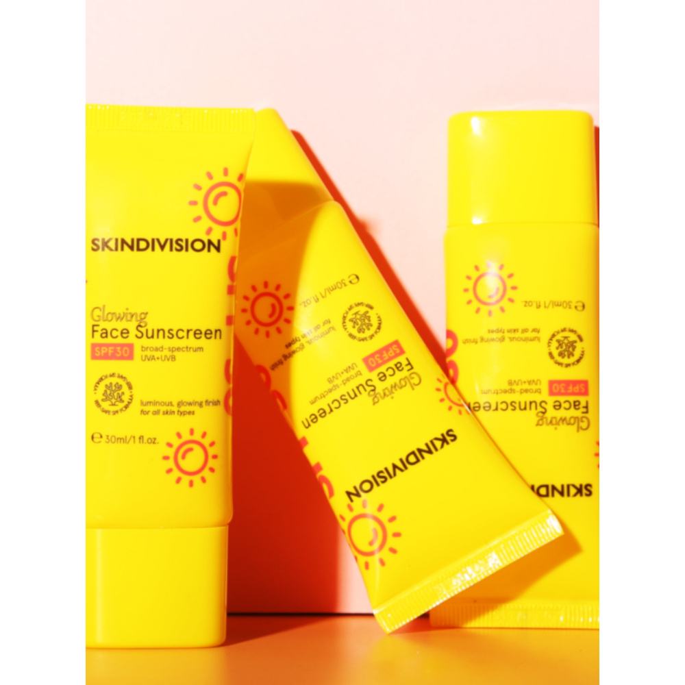 skindivision Écran solaire visage éclatant SPF30 crème solaire pour le visage