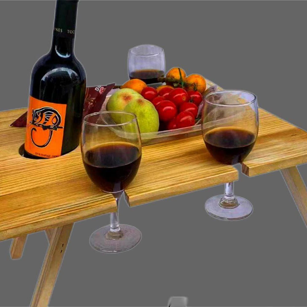 Zeaicos Klapptisch Weintisch für den Außenbereich, faltbar, für Champagner Snack