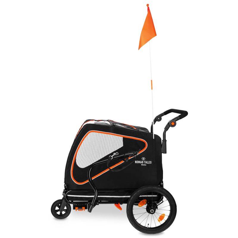 Nomad Tales Spirit Bike Trailer, ebony / tangerine