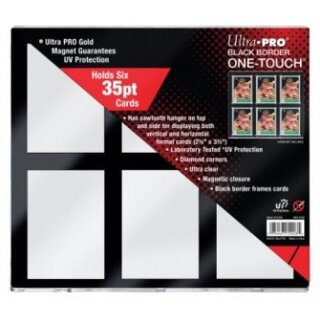 UP - 35PT 6-Card Black Border UV One-Touch Magnetic Holder