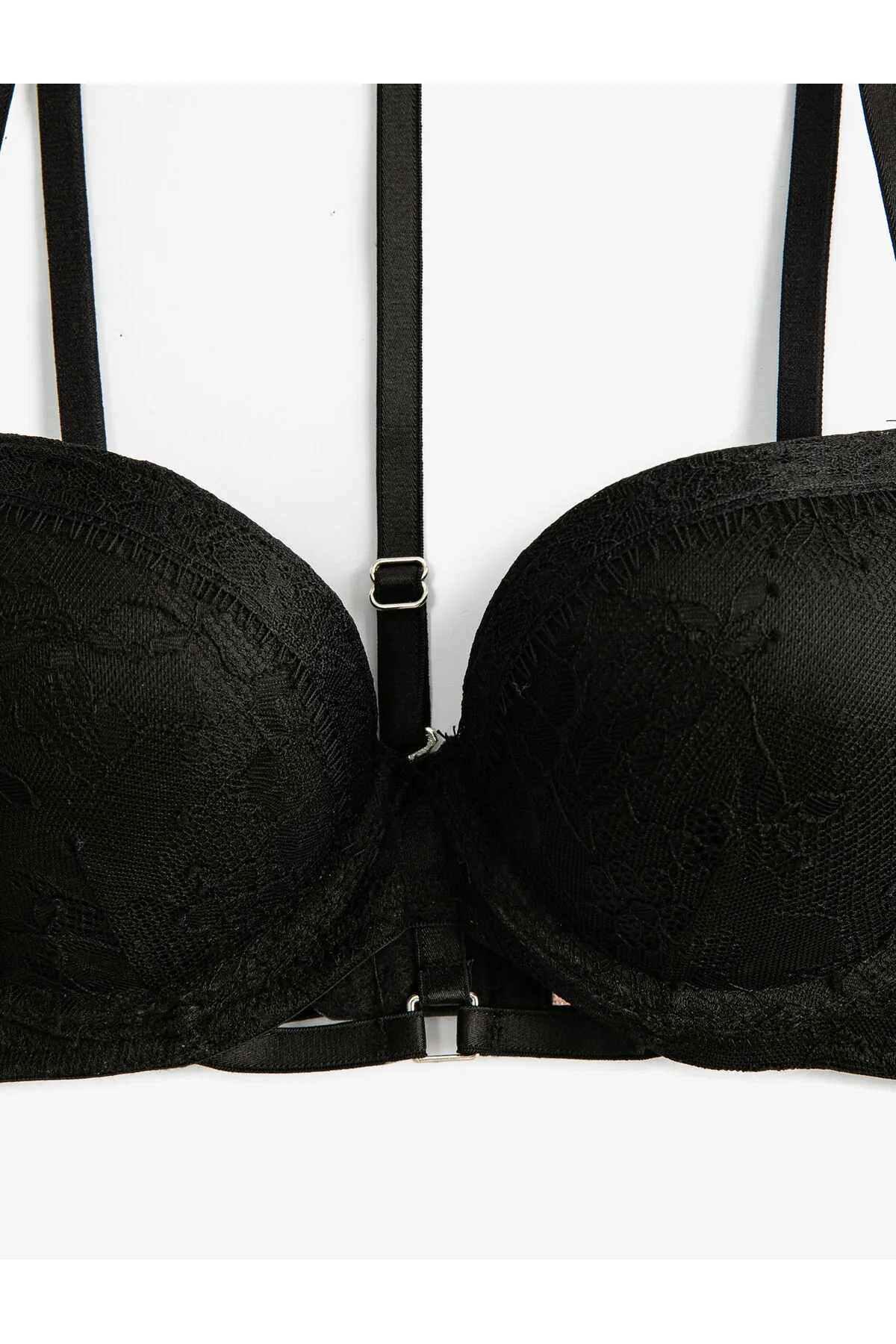 Koton  Spitzen-Bralette-Ausschnitt mit detaillierten, gepolsterten Bügeln