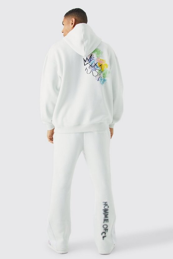 Oversize Hoodie mit Graffiti-Print
