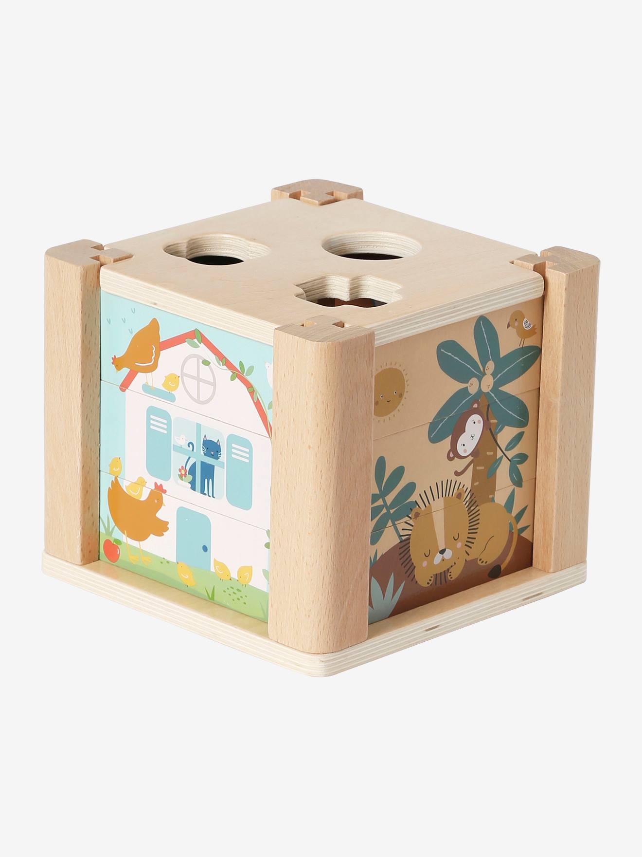 Vertbaudet Baby Activity-Würfel Holz FSC - grün