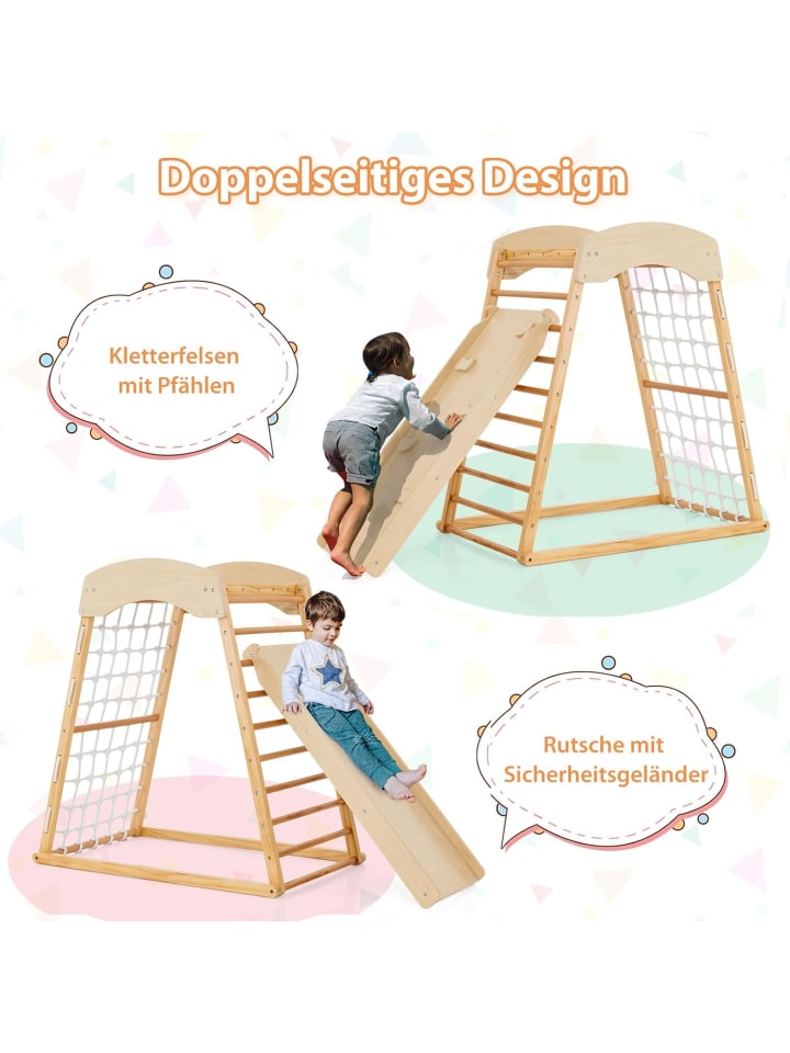 COSTWAY Klettergerüst Indoor in Beige günstig kaufen 113 cm