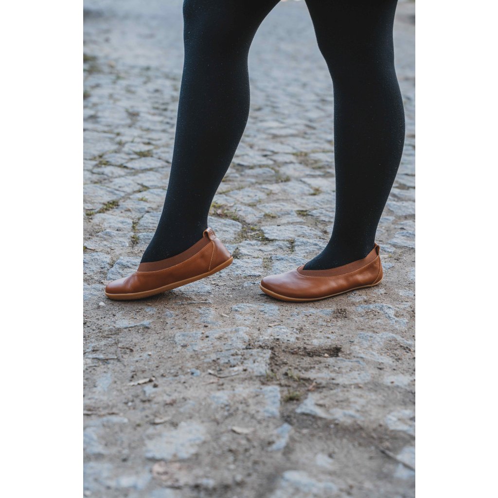 Vivobarefoot Opanka Tan Barfuß-Ballerinas