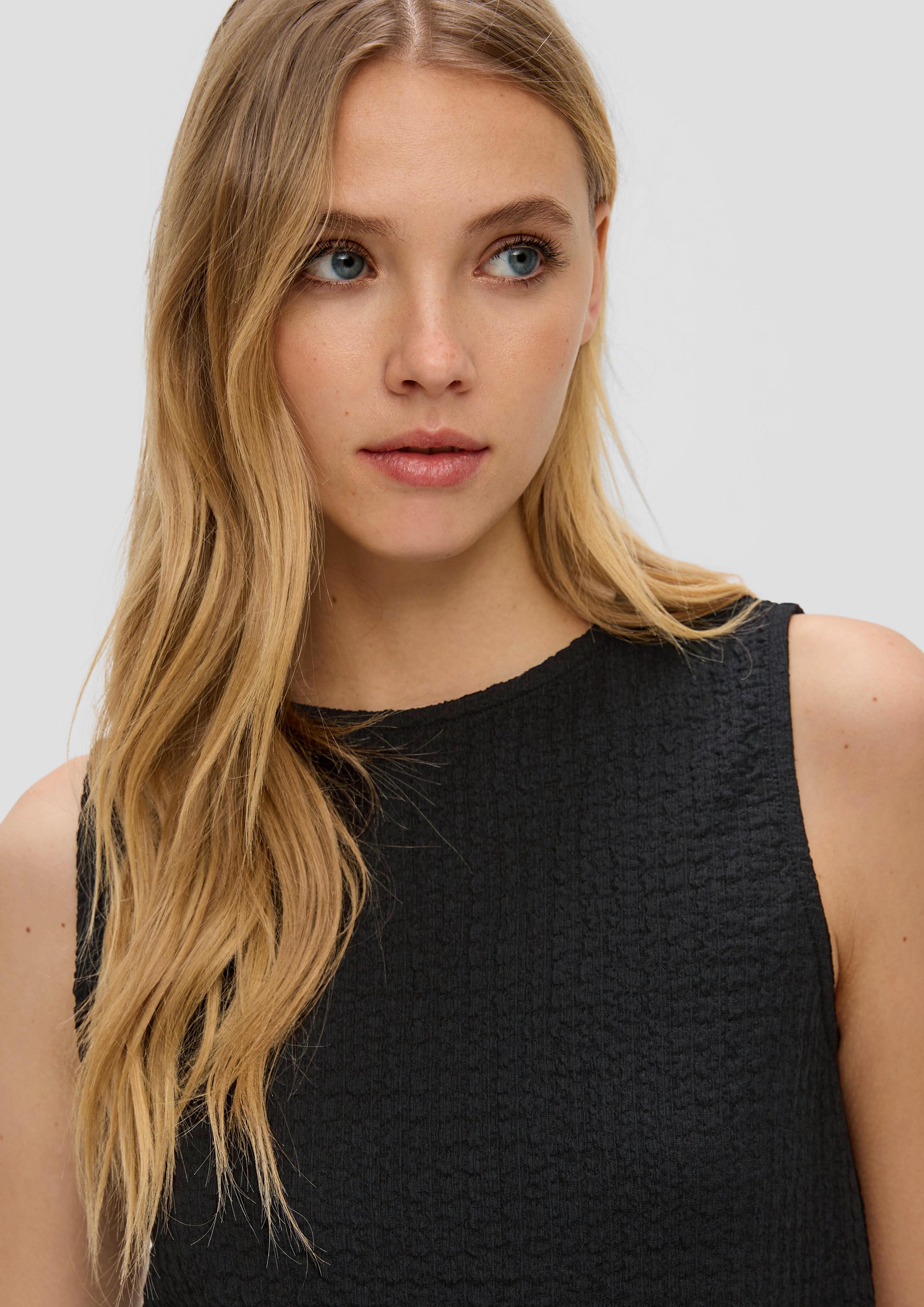 Ärmelloses Top aus Jacquard  2144059-9999