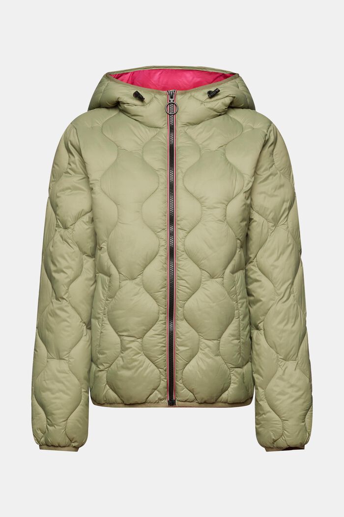 Steppjacke mit Kordelzug-Kapuze