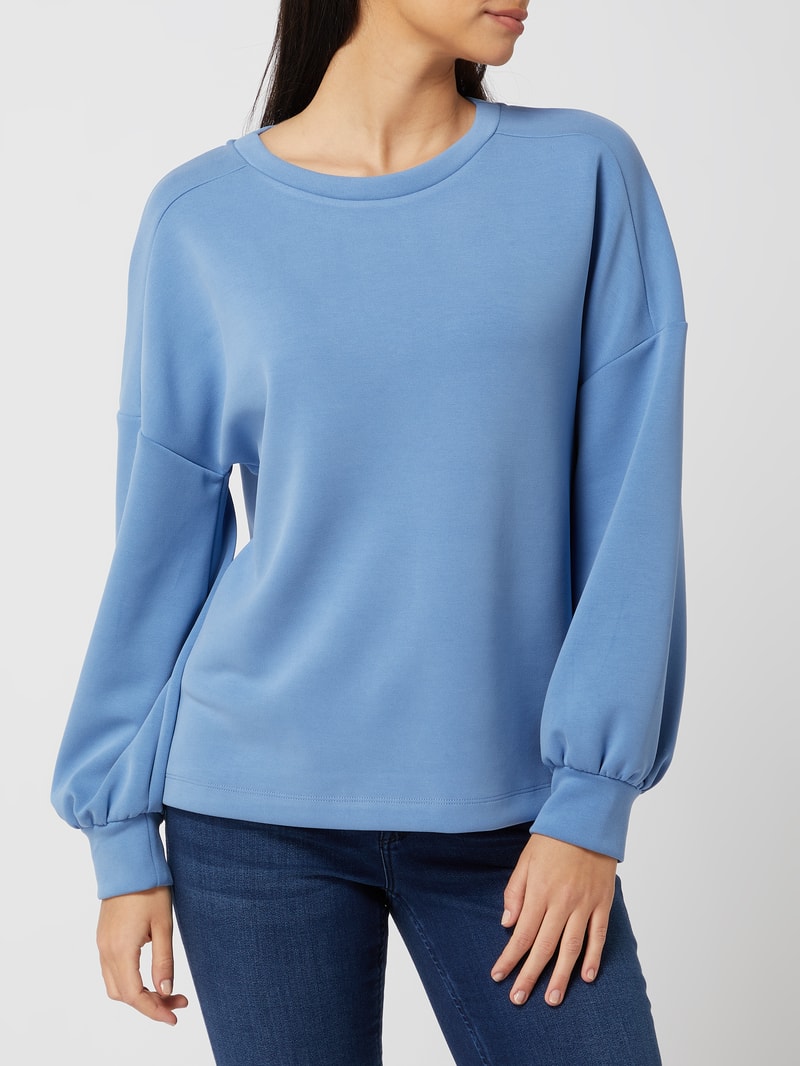 Sweatshirt mit überschnittenen Schultern in hellblau