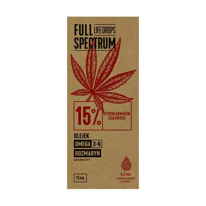 Aceite de cáñamo con CBD de espectro completo + CBDa al 15%, 15 ml