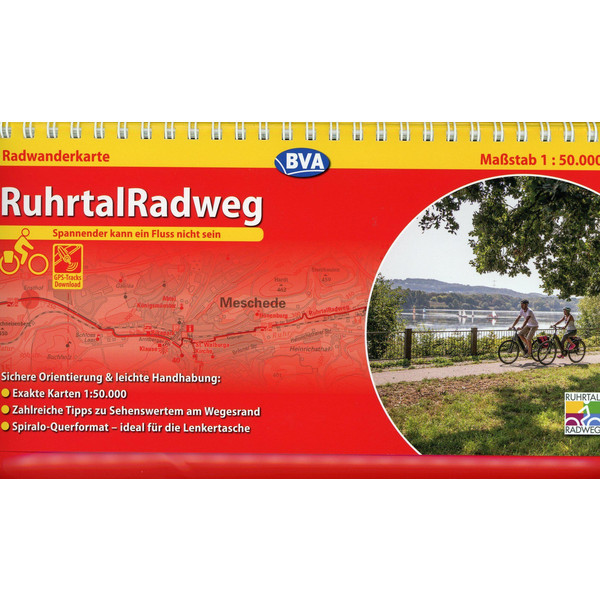 KOMPAKT-SPIRALO BVA RUHRTALRADWEG 1:50.000 - Radwanderführer
