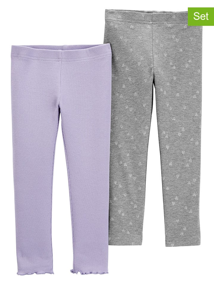 carter's 2er-Set: Leggings in Lila/ Grau günstig kaufen