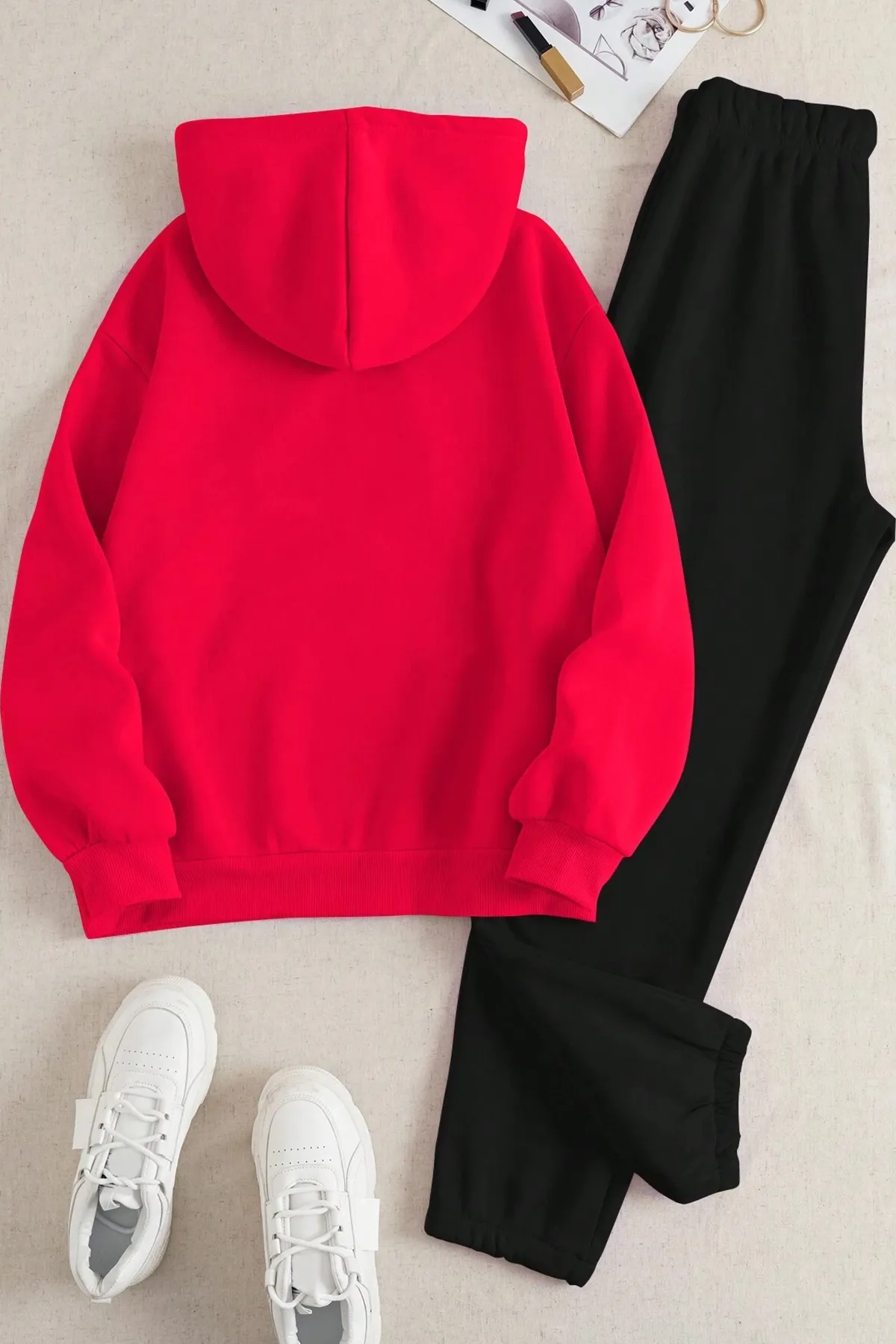 uyguntarz  Sport-Sweatsuit Set - Rot - Regular Fit