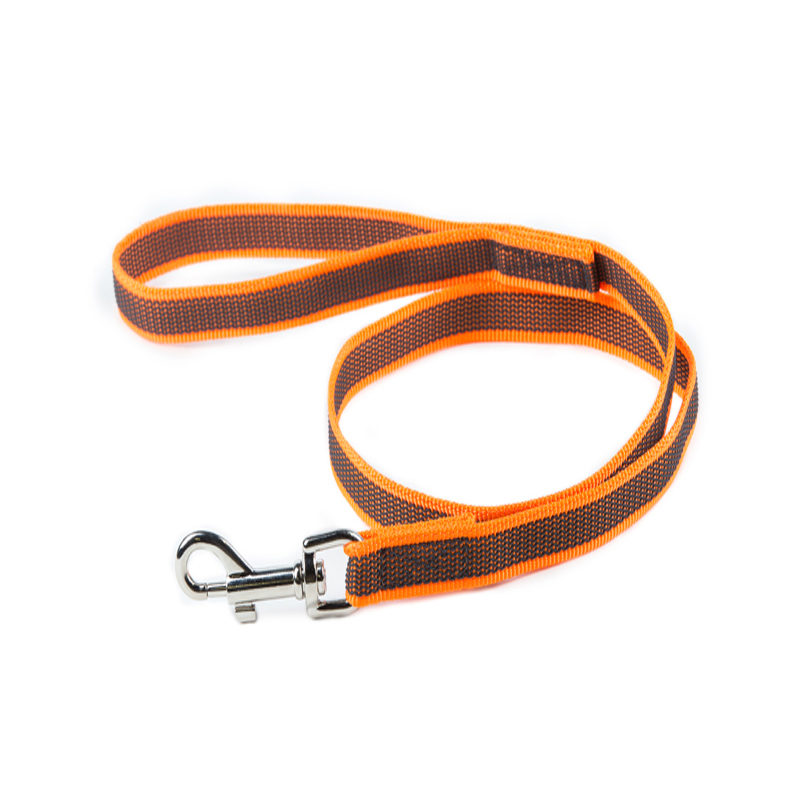 JULIUS-K9 Hundeleinen JULIUS-K9 Führleine 20mm Schlaufe 1 m orange/ grau