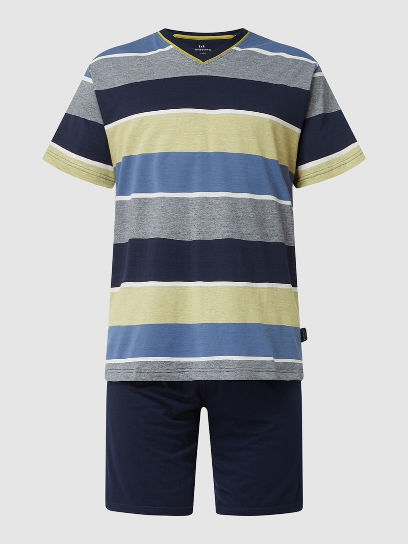 Pyjama aus Baumwollmischung in blau