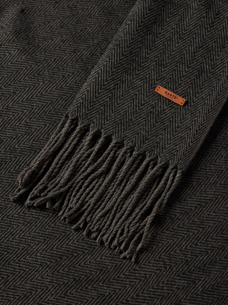 Schal mit Label-Detail Modell 'SOHO' in schwarz