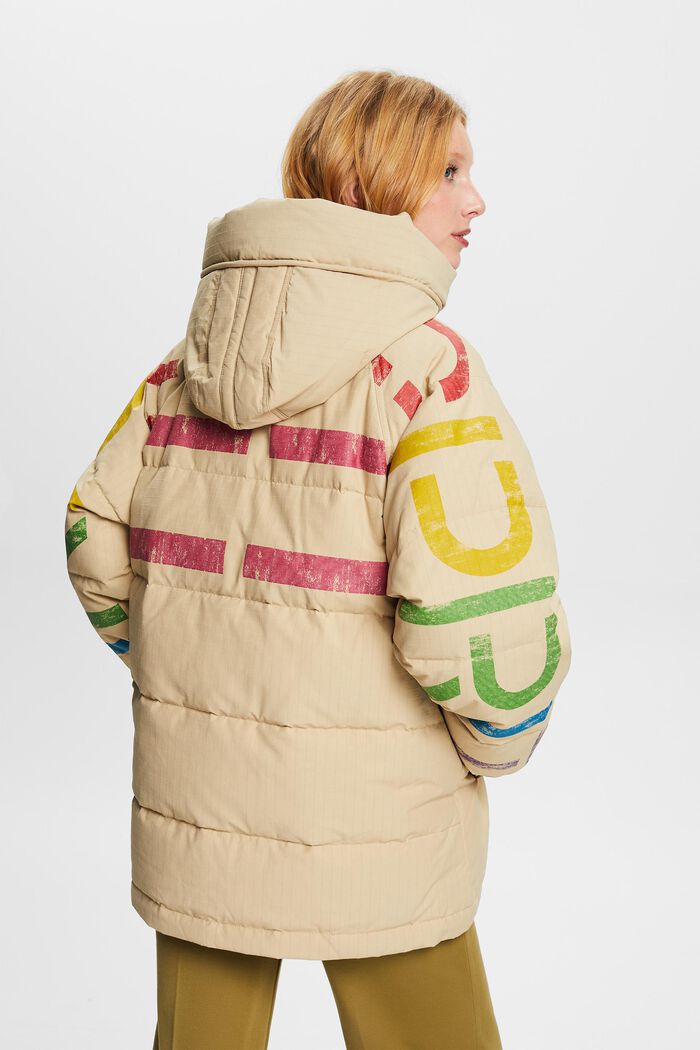 Logo-Steppjacke mit Daunen