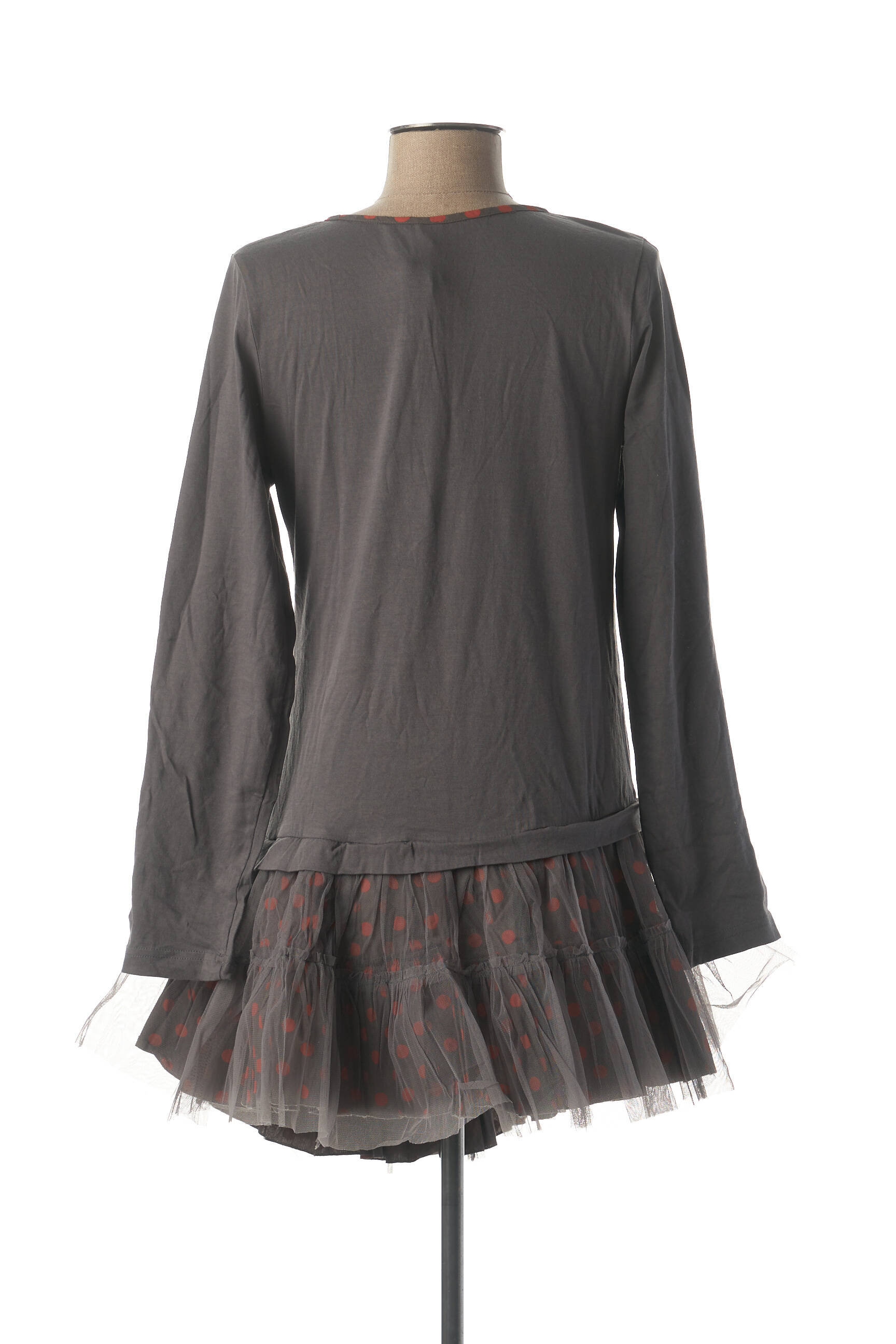 Rhum Raisin Tuniquemanchelongue Femme couleur gris