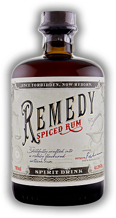 Remedy Spiced Rum Remedy Spiced Rum Facettenreiche und charaktervolle Spirituose auf der Basis von Rum. 0,7	 Liter - Vol 41,5%