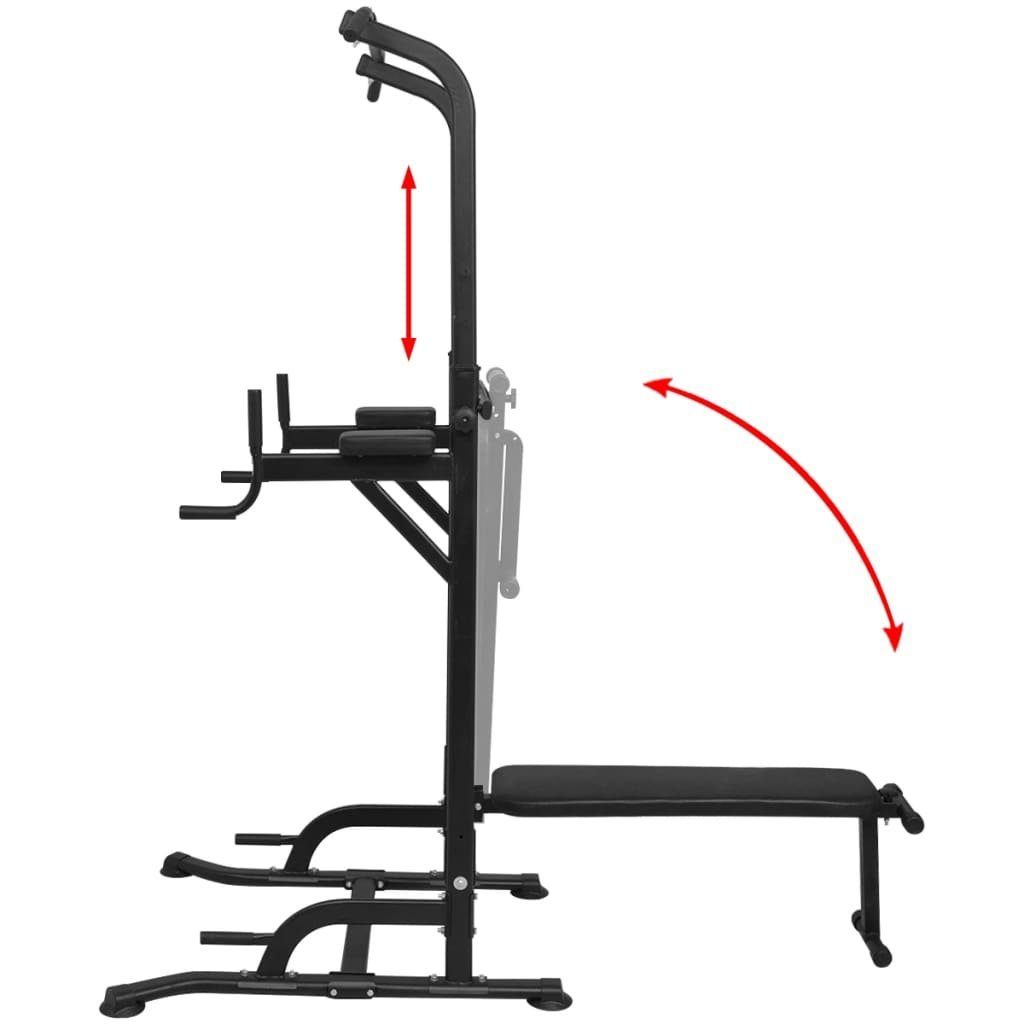vidaXL Hantelbank Power Tower mit Sit-Up-Bank