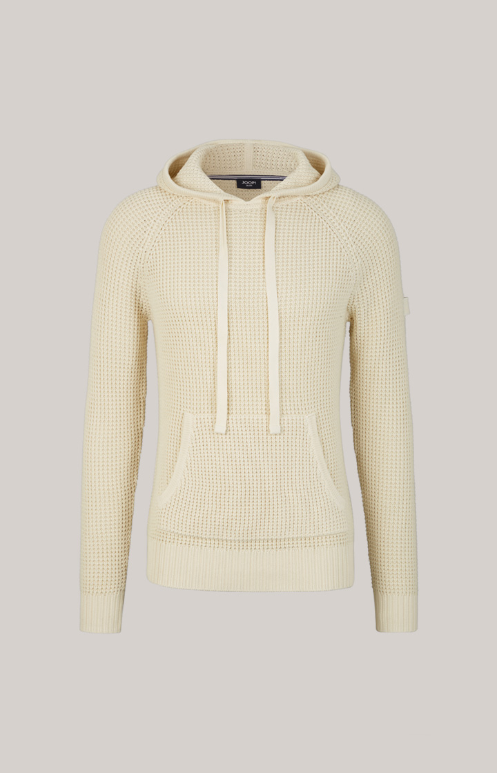 Strick-Hoodie Hoodor in Offwhite