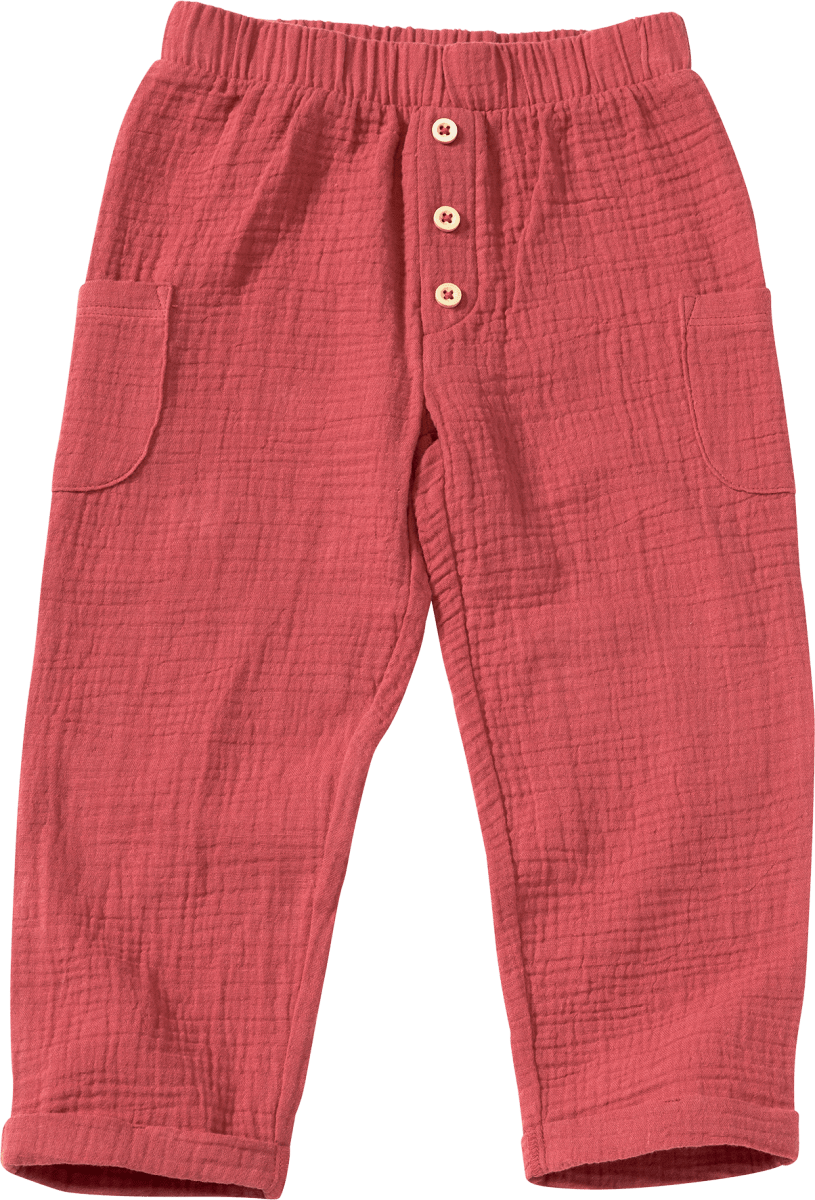 Hose aus Musselin, rot, Gr. 116, 1 St