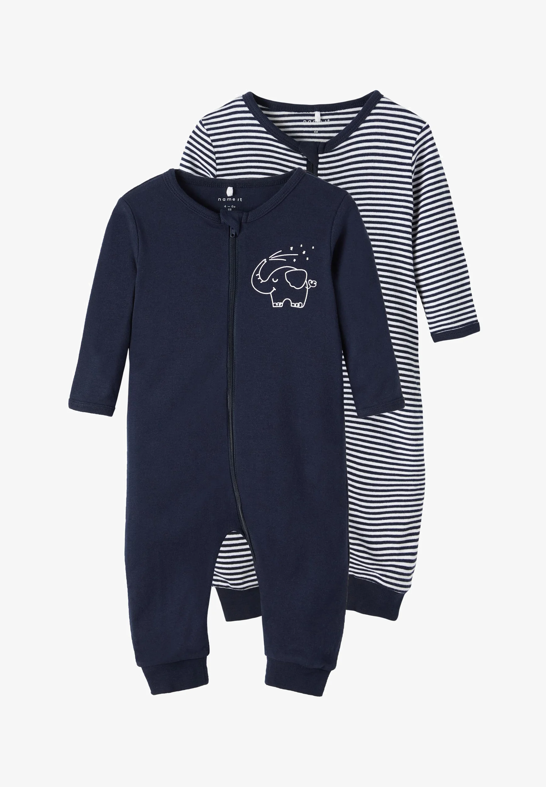 Name it NBNNIGHTSUIT ZIP CORE UNISEX 2 PACK - Pijamas