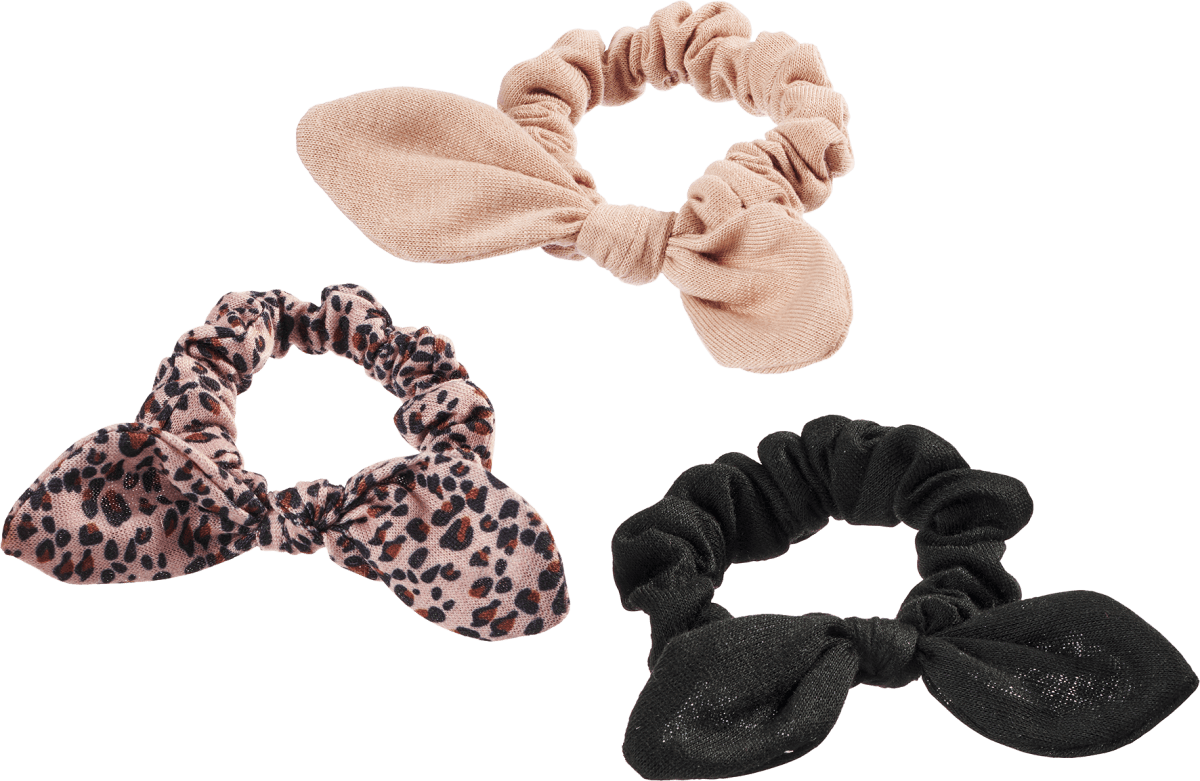 Scrunchies mit Schleifen, 3 St