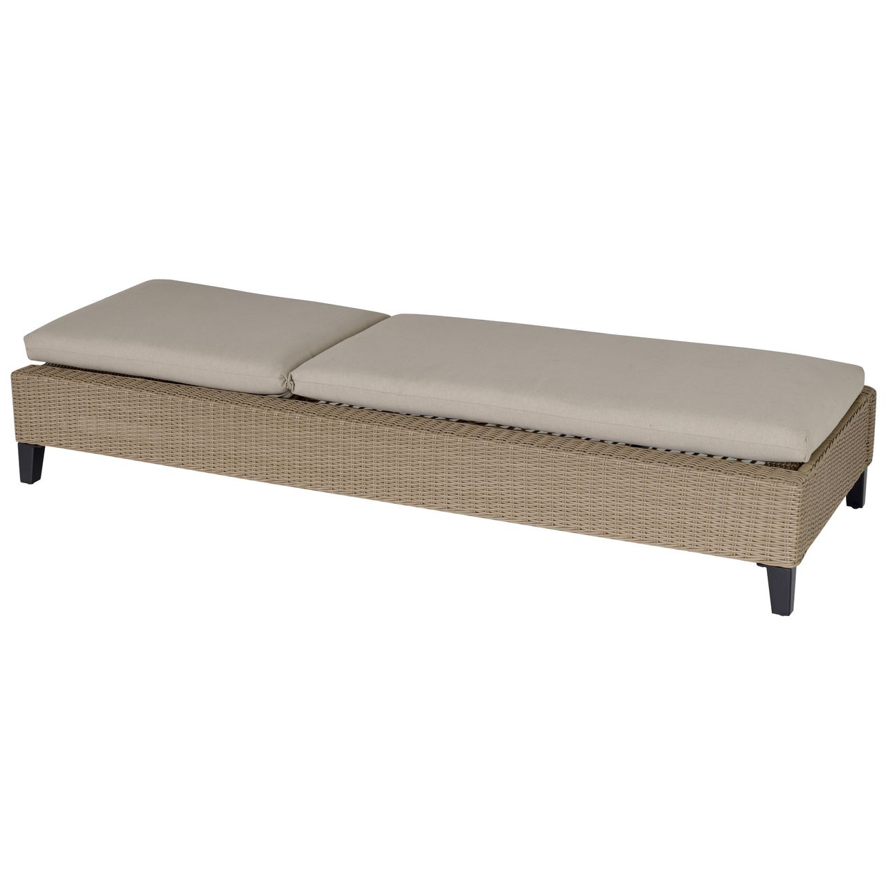 Outsunny Gartenliege Sonnenliege 5-stufig verstellbar Gartenmöbel Stahl Khaki