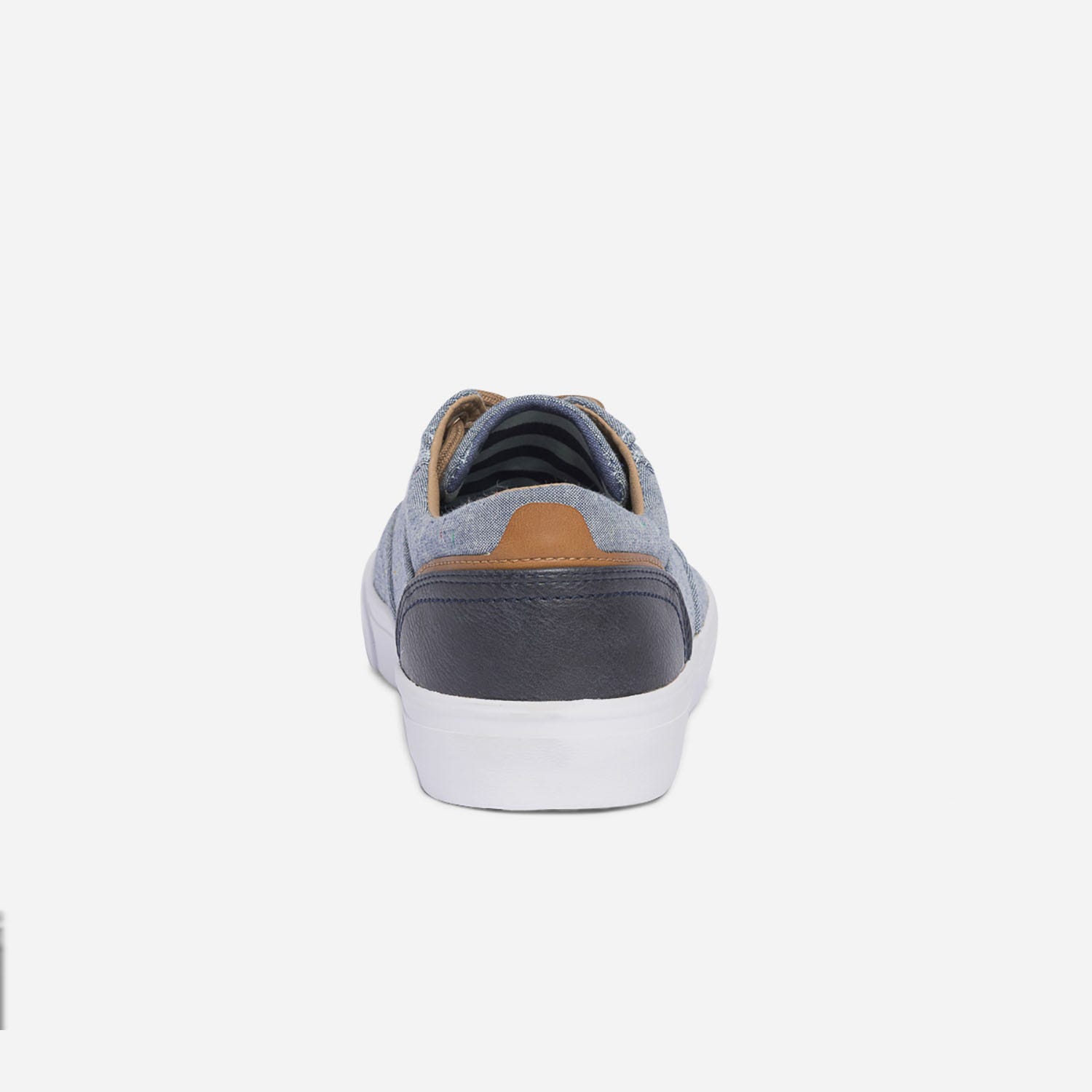 Tennis bleu chiné façon chambray en toile