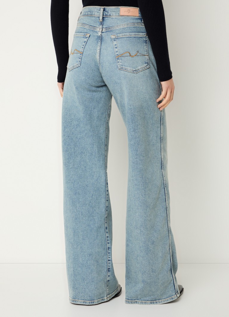 Blugi Jean Lotta, lejeri, cu talie înaltă și cu finisaj ușor, de la marca 7 For All Mankind.