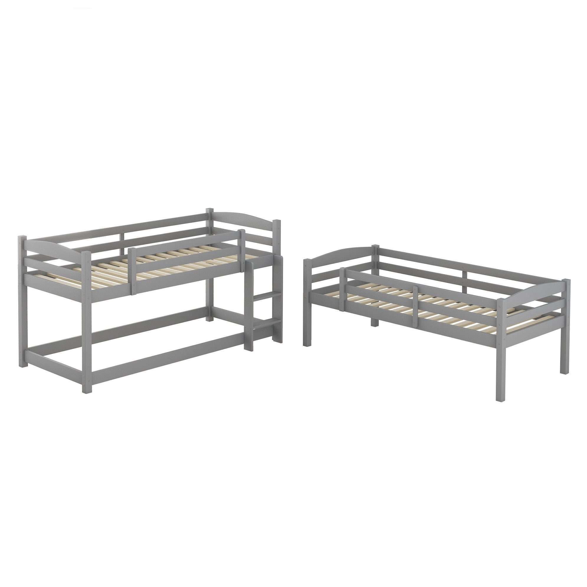 REDOM Bett Dreier-Etagenbett, Kinderbetten Gästebett Einzelne Betten (90 x 200cm), Ohne Matratze