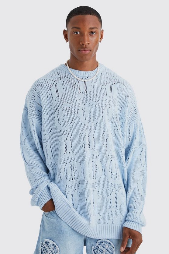 Oversize Ofcl Jaquard Strickpullover