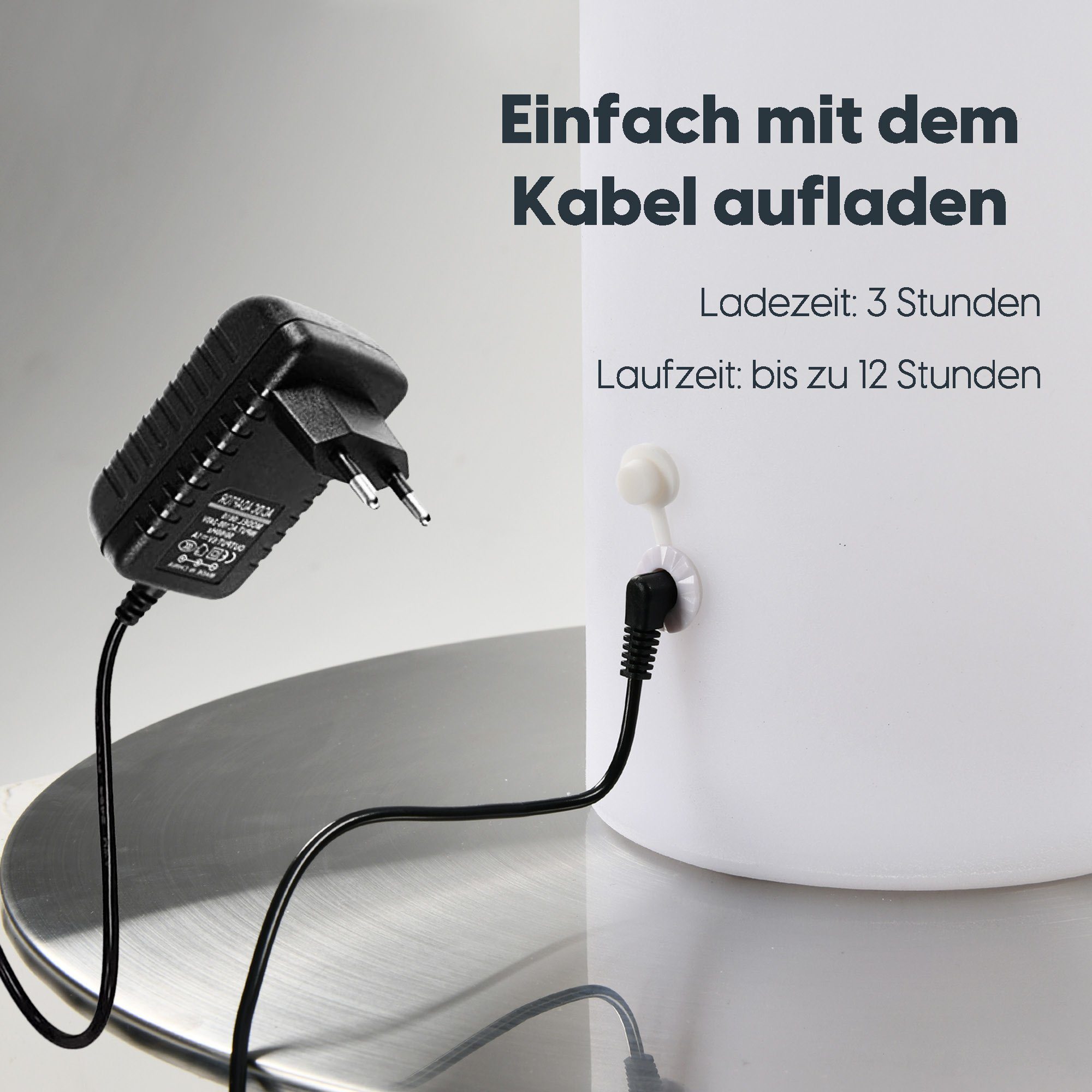 wuuhoo Stehtisch Stehtisch LED beleuchtet mit Akku für Innen+Außen, Cocktailtisch mit 16 Farben I Farbwechsel mit Fernbedienung I Witterungsbeständig für Innen und Außen I Gartendeko und Eventdekoration