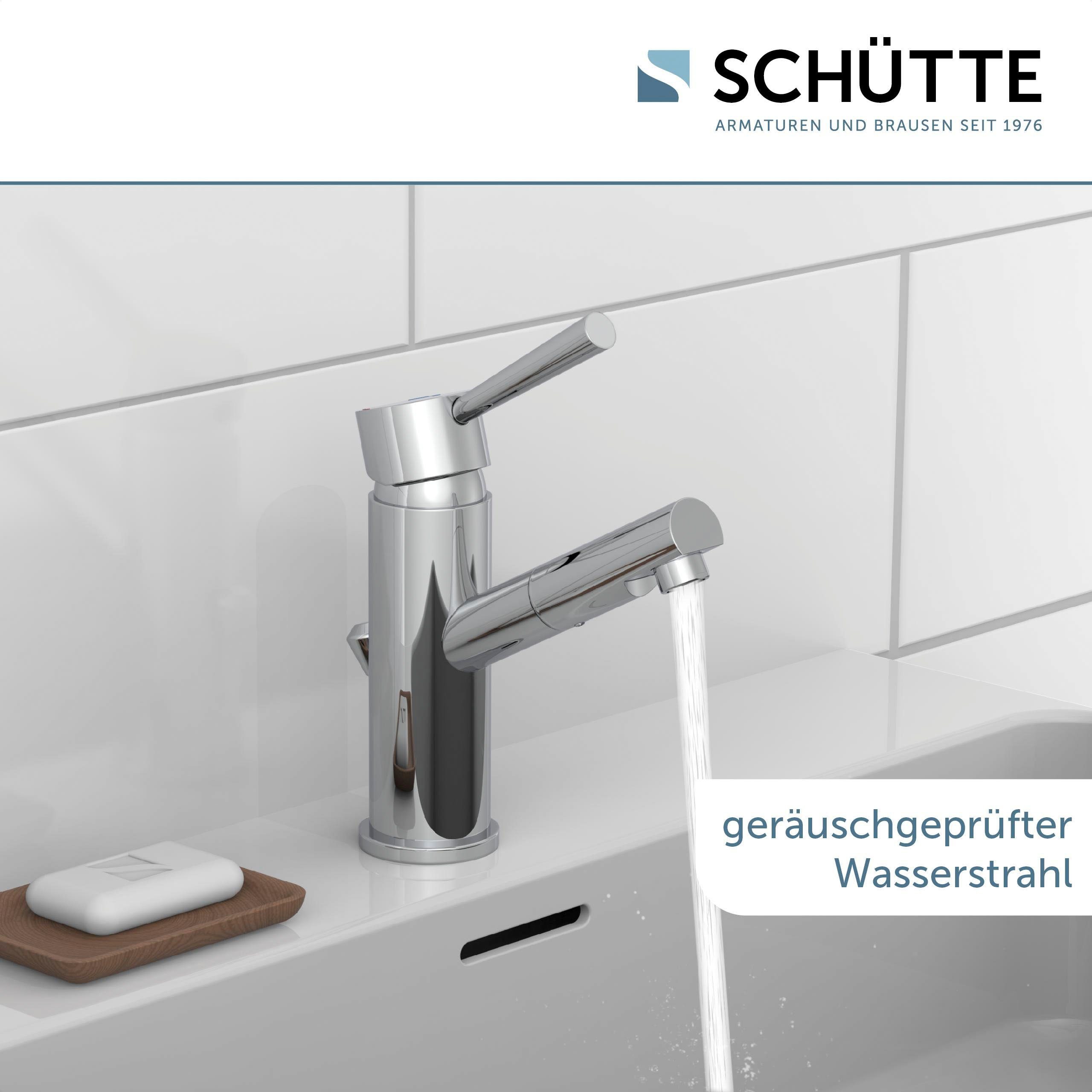 Schütte Waschtischarmatur Cornwall mit Zugstange, Ablaufgarnitur, Mischbatterie