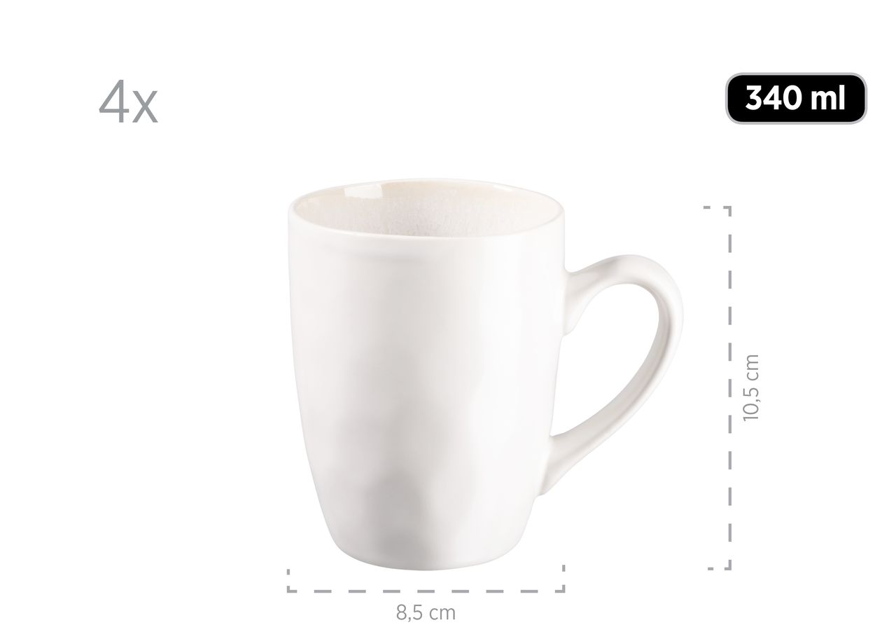 Mäser Serie Frozen, Kaffeebecher-Set für 4 Personen