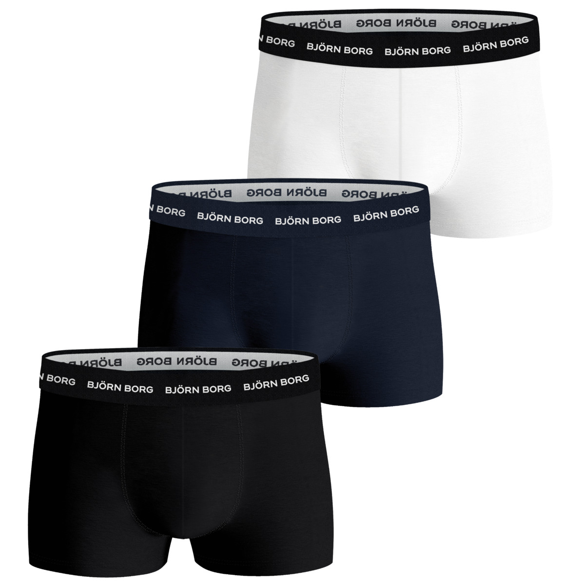 Björn Borg Cotton Stretch Trunk 3er Pack Boxershorts multicolor