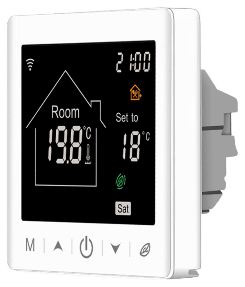 PEROBE Raumthermostat, elektronisch, WiFi Smart Digital mit Fühler, mit Fernzugriff und Zeitschaltuhr