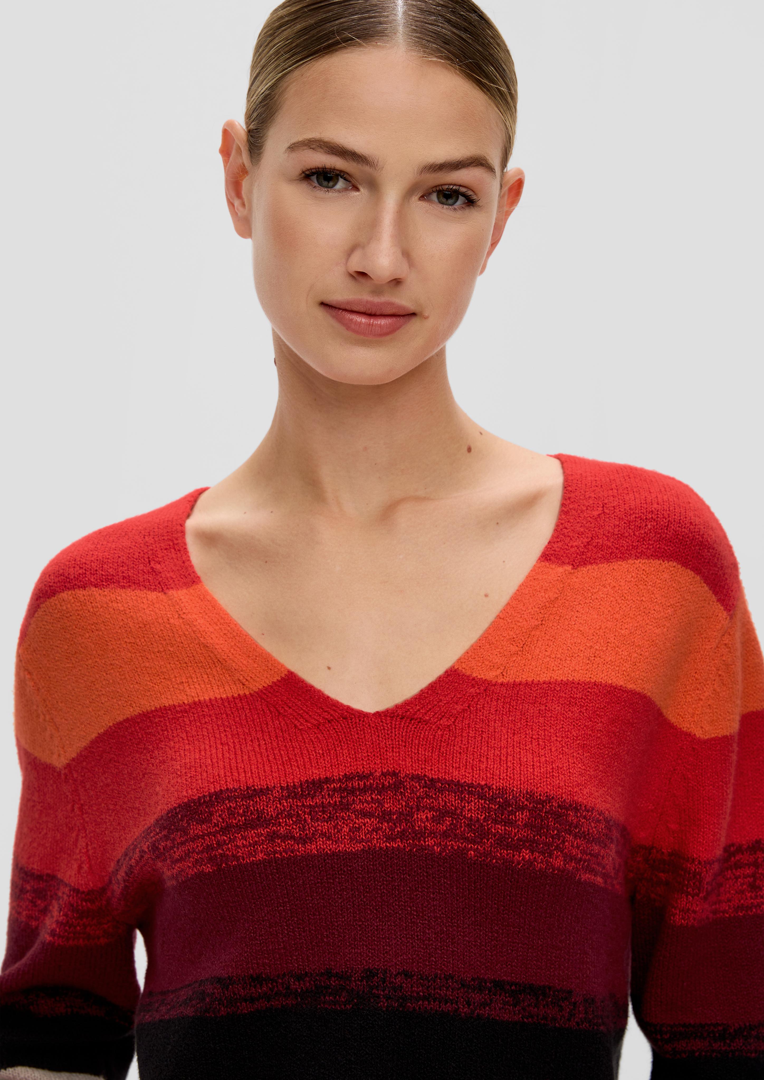 Strickpullover mit Farbverlauf-Streifen  2139085-30G1