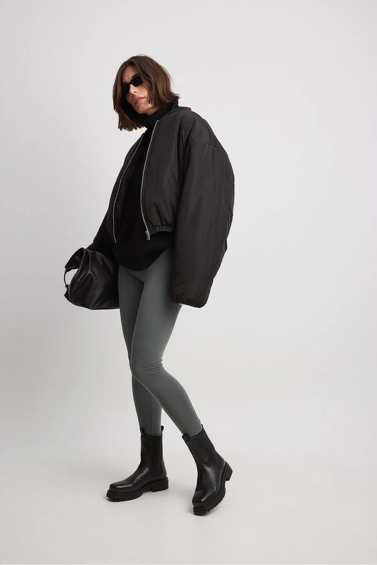 NA-KD  Jersey-Leggings mit mittlerer Taille