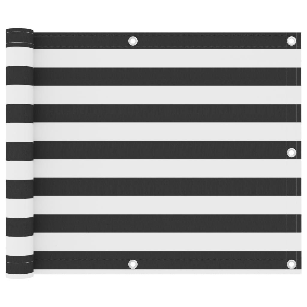 vidaXL Balkonsichtschutz Balkon-Sichtschutz Anthrazit und Weiß 75x300 cm Oxford-Gewebe