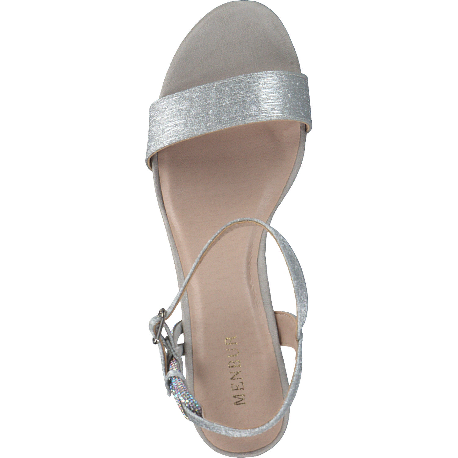 Menbur 24102, Plateau-Sandaletten, Damen, silber