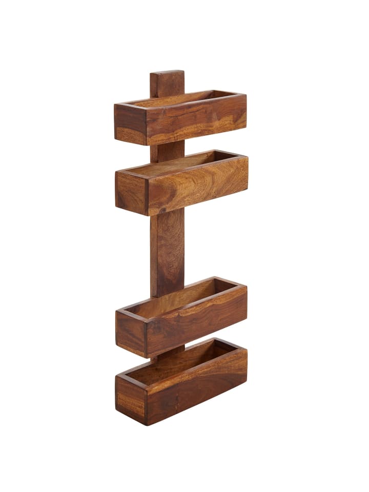KADIMA DESIGN Zeitungsständer MUMBAI Massivholz 2 Ablagefächer in Massivholz günstig kaufen onesize